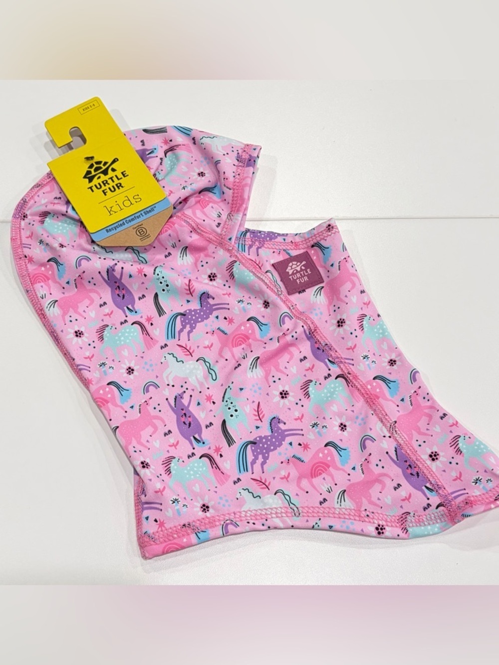 Turtle Fur Kids MaxClava Kids Pink Horses Balaclava Ski Snow Breathable NWT